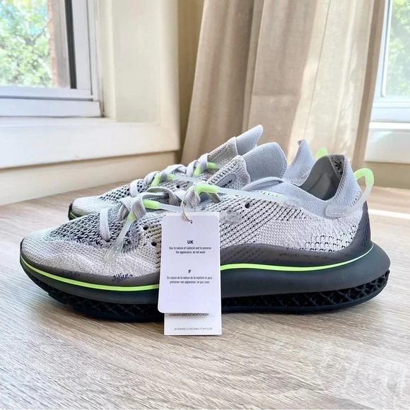 NWT Adidas Originals 4D Fusio Sneakers Shoes Running Grey Solar Yellow Women 9 - Picture 17 of 17